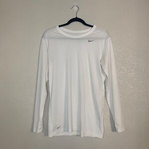 Nike White Long Sleeve embroidered swoosh